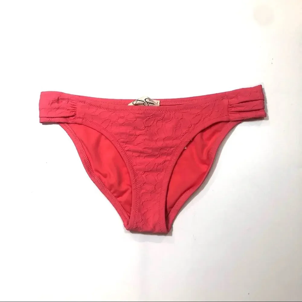 Jessica Simpson Side Shirred Bikini Swim Bottom